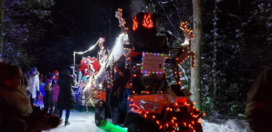 Fire Department float,  ATV Christmas parade, 2019